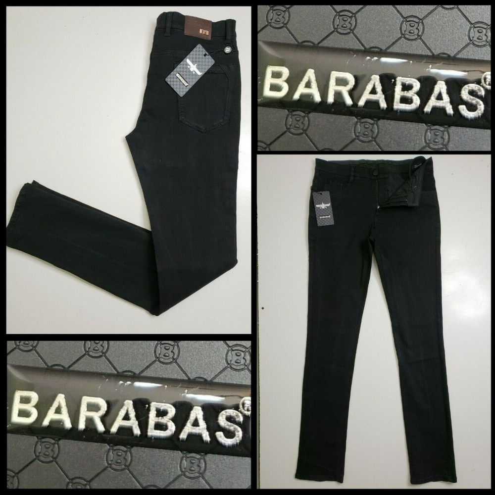 Vassari By Barabas Men Denim stretch Black